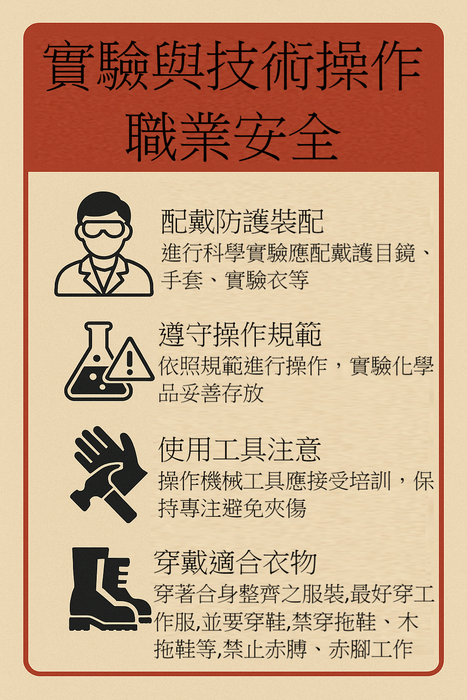 實驗與技術操作職業安全